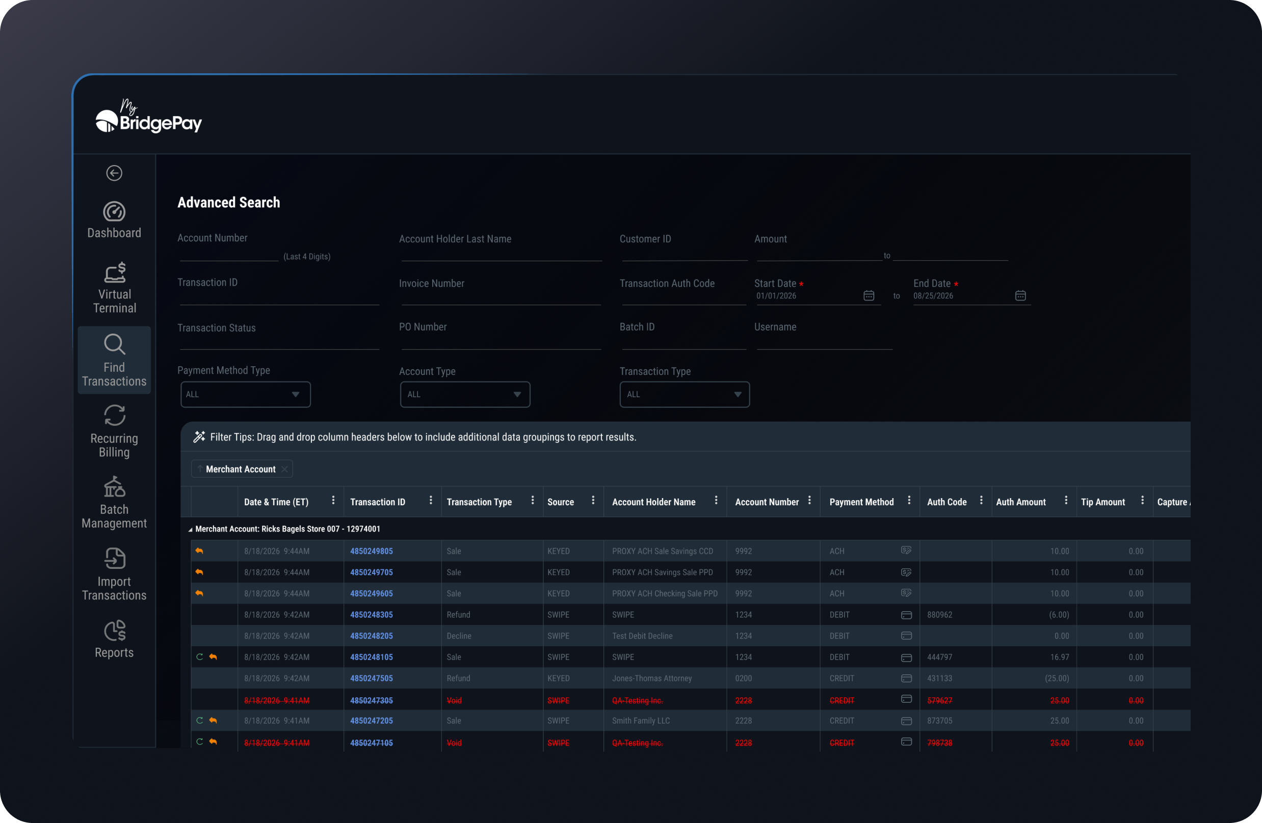 Real-Time Reporting